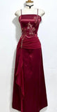 A line Burgundy Prom Party Dress Long Evening Gown Woman Elegant Prom Dress HZ0311
