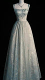 Beautiful A line Sage Green Long Tulle Prom Dress HZ0311
