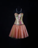 Chic Ball Gown Sweetheart Blush Pink 16th Birthday Dress Homecoming Dresses Cocktail Gown HZ0311