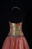Chic Ball Gown Sweetheart Blush Pink 16th Birthday Dress Homecoming Dresses Cocktail Gown HZ0311