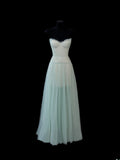 A Line Sweetheart Sleeveless Mint Green Tulle With Beads Long Formal Fancy Evening Dresses Dinner Outfits Classy Party Gowns HZ0311