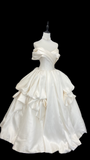 Retro Wedding Dresses Ball Gown Off The Shoulder Plus Size 1970s Vintage Long Wedding Dress Bride Gowns HZ0311