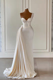 Mermaid Asymmetrical Sweetheart Beaded Floor-length Sleeveless With Side Train Prom Dress HZ0311